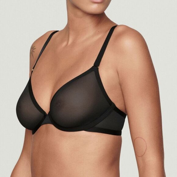 CUUP Plunge Bra Mesh Black 32A - Picture 2 of 10